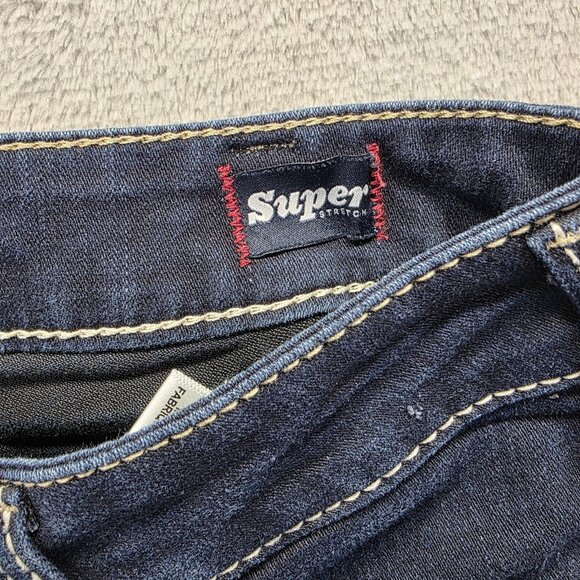 Silver Jeans Co Suki High Capri Jeans Womens W31 L24 Dark Wash Super Stretch - Picture 5 of 11